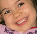 close-up smiling little girl